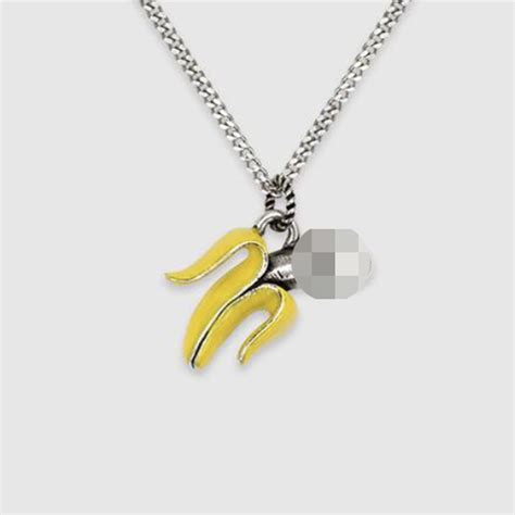 gucci banana phallic necklace|Harry Styles's NSFW Banana Necklace Keeps Making Appearances.